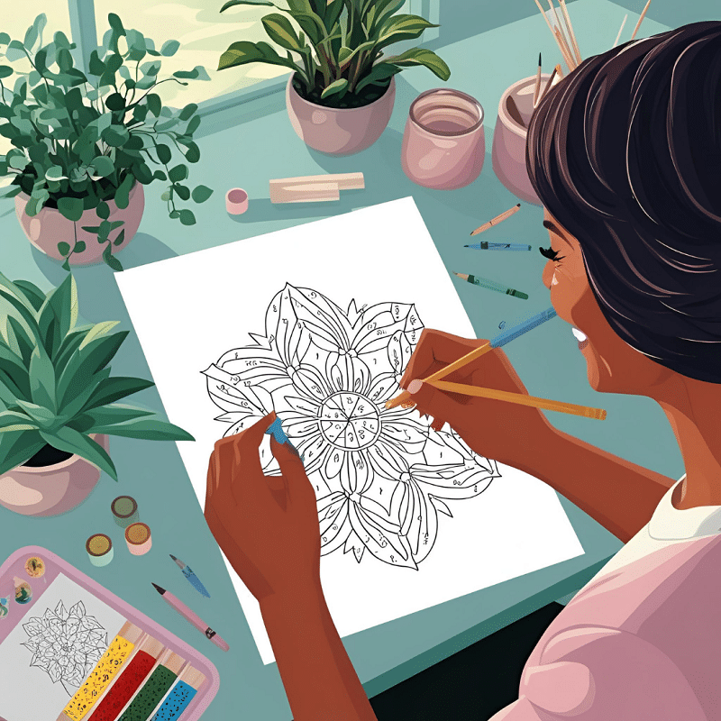 printable color by number for adults